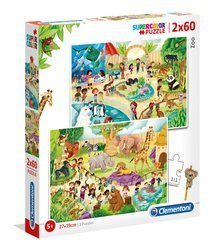 Clementoni puzzle 2*60el zoo