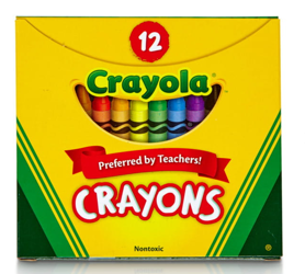 Crayola: bezpieczne trwałe kredki świecowe żywe kolory 12 szt.