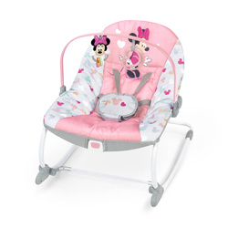 DISNEY BABY Leżaczek i fotelik 2w1 z wibracją Myszka Minnie Forever Besties™ 0m+ do 18kg 122093