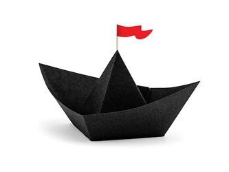 Dekoracje papierowe piraci - łódki, 19x10x14cm (1 op. / 6 szt.)