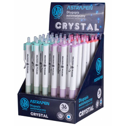 Długopis automatyczny astra pen crystal white 157474