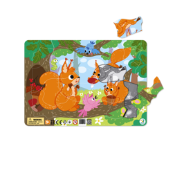 Dodo puzzle ramkowe wiewiórki 21 el. 241896