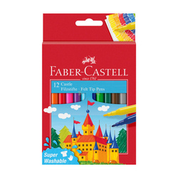 Faber-Castell Flamastry zamek 12kol w pudełku kartonowym 542014