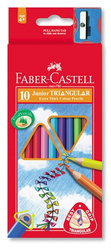 Faber-Castell Kredki Jumbo 10kol trójkątne + temperówka 345016