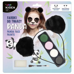 Farbki do twarzy zestaw z opaską Panda Kidea 097135