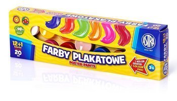 Farby plakatowe 12+1kol gratis 20ml 087481 astra