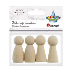 Figurki drewniane 4szt 42mm 711279