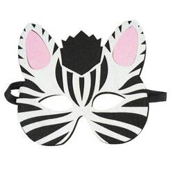 Filcowa maska zwierzątka zebra 228374