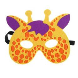 Filcowa maska zwierzątka żyrafa 228381