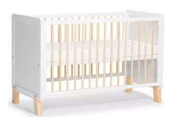 Kinderkraft łóżeczko drewniane nico white 914456