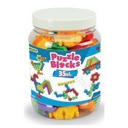 Klocki puzzle w słoiku małym 35szt 419506