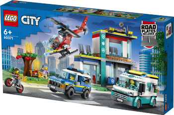 Lego 60371 City Parking dla pojazdów uprzywilejowanych