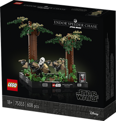 Lego 75353 Star Wars Diorama: Pościg na ścigaczu przez Endor