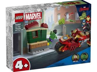 Lego 76287 Super Heroes Iron Man z motocyklem i Hulk 