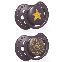 Lovi smoczek silikonowy dynamiczny 18m+2szt Stardust violet 850583