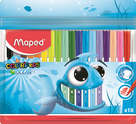 Maped Flamastry Colorpeps Ocean 18 kolorów zip etui 457213