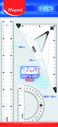 Maped Zestaw Start maxi 3 elementy linijka 30cm ekierka kątomierz 971214