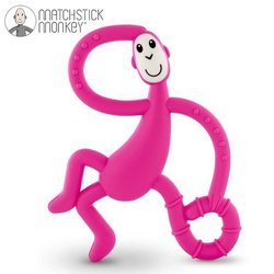Matchstick monkey dancing pink terapeutyczny gryzak masujący ze szczoteczka