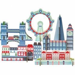 Petit collage puzzle przestrzenne london 543391