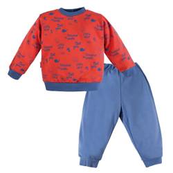 Piżama dziecięca DOBRANOC czerwono/niebieska 110