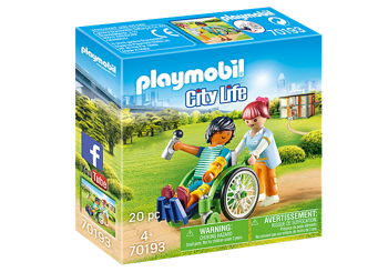 Playmobil 70193 pacjent na wózku inwalidzkim