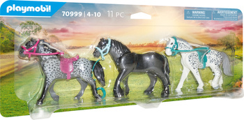 Playmobil 70999 trzy konie: fryz, knabstrup i koń andaluzyjski


