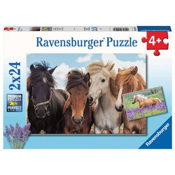 Puzzle Ravensburger 2x24el Konie 051489