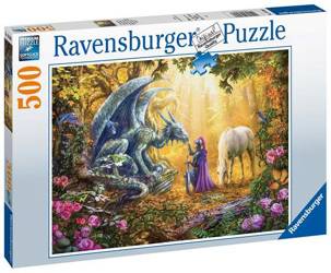 Puzzle Ravensburger 500el Smok i rycerz 165803