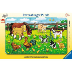 Puzzle Ravensburger ramkowe 15el Zwierzeta domowe 060467