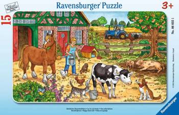 Puzzle Ravensburger ramkowe 15el Życie na farmie 060351