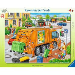 Puzzle Ravensburger ramkowe 35el Śmieciarka 063468