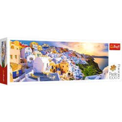 Puzzle Trefl 1000 Panoramiczne Zachód słońca na Santorini 290547