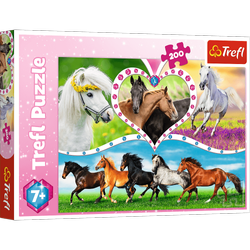 Puzzle Trefl 200 Piękne konie 132489