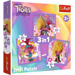 Puzzle Trefl 3w1 Poznaj wesołe Trolle 348