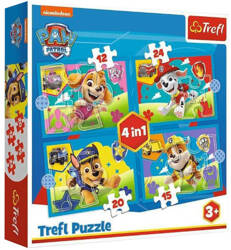 Puzzle Trefl 4w1 Biegnące pieski 346282