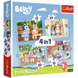 Puzzle Trefl 4w1 Bluey i jego świat 346374