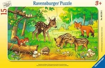 Puzzle ravensburger 15el zwierzątka z lasu 063765