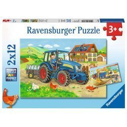 Puzzle ravensburger 2*12el ciężka praca 076161