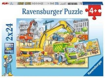 Puzzle ravensburger 2*24el praca na budowie 078004