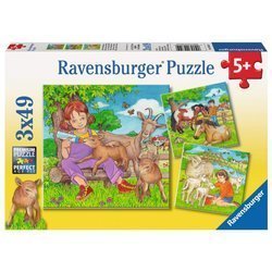 Puzzle ravensburger 3*49el moje ulubione.. 093519