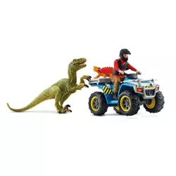 Schleich Ucieczka Quadem przed Welociraptorem Dinosaurs 014333