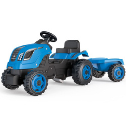 Smoby Traktor XL Class z przyczepą niebieski 101297