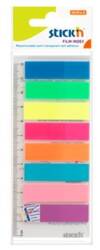 Stick'n Zakładki indeksujące 8 kolorów neon 25 sztuk plus linijka 213452