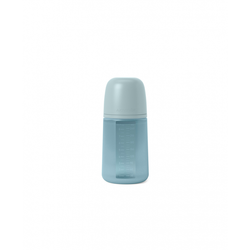 Suavinex Butelka silikonowa 240 ml | SX Pro średni przepływ | niebieska | New All Silicone