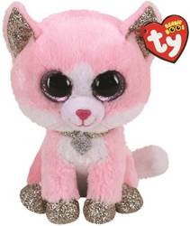 TY Beanie Boos różowy kot FIONA, 15 cm