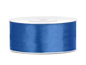 Tasiemka satynowa, k. niebieski, 25mm/25m (1 szt. / 25 mb.)