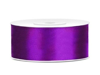 Tasiemka satynowa, purpura, 25mm/25m (1 szt. / 25 mb.)