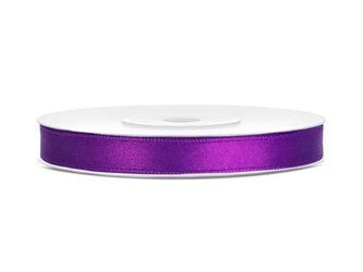 Tasiemka satynowa, purpura, 6mm/25m