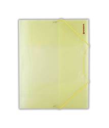 Teczka z gumką penmate a4 pp-4161l transparentna żółta