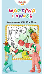 Trefl Kolorowanka XXL Bobaski i Miś Warzywa i owoce 797535